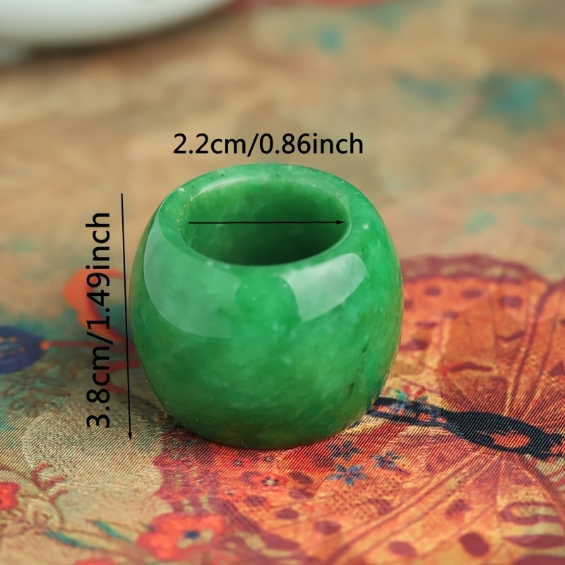 Bohemian Natural Stone Ring - Vintage Green