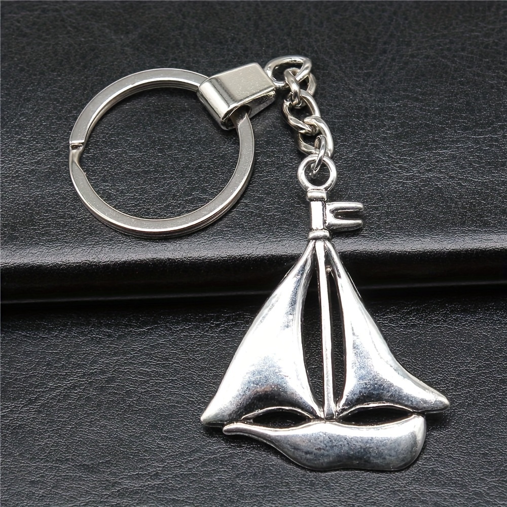 Small Sailboat Pendant Keychain, Personalized Key Ring, Bag, Backpack, , Souvenir Gifts Men's Keychain, Women's Keychain