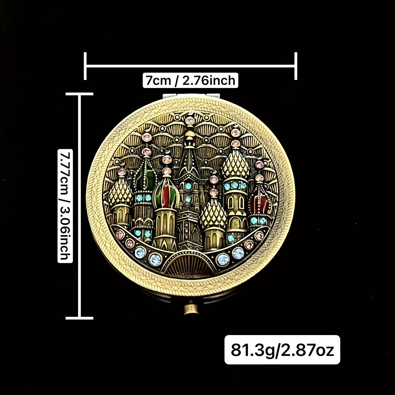 складной туалетный столик с металлической рамой - не требует полировки, не требует батареек,   подходит для путешествий и хранения, дорожный аксессуар | декоративное зеркало | металлический   подробные сведения 4