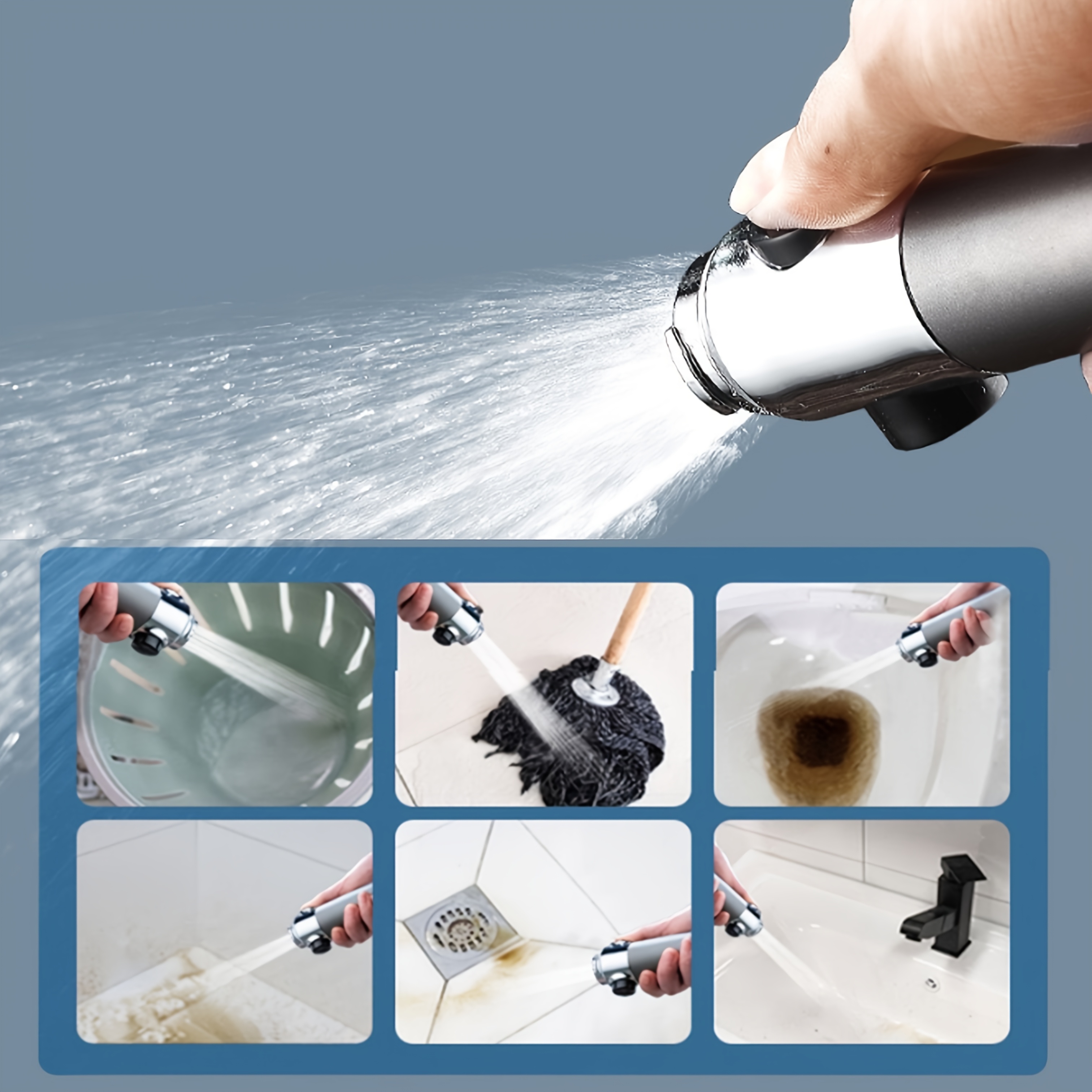 pommeau de à main haute pression avec filtre - pommeau de pour eau dure avec interrupteur , 3 réglages de jet, installation facile, tuyau de 2m, 5 cartouches filtrantes et support pour une expérience de spa pour une utilisation uniquement en Détails du produit 1