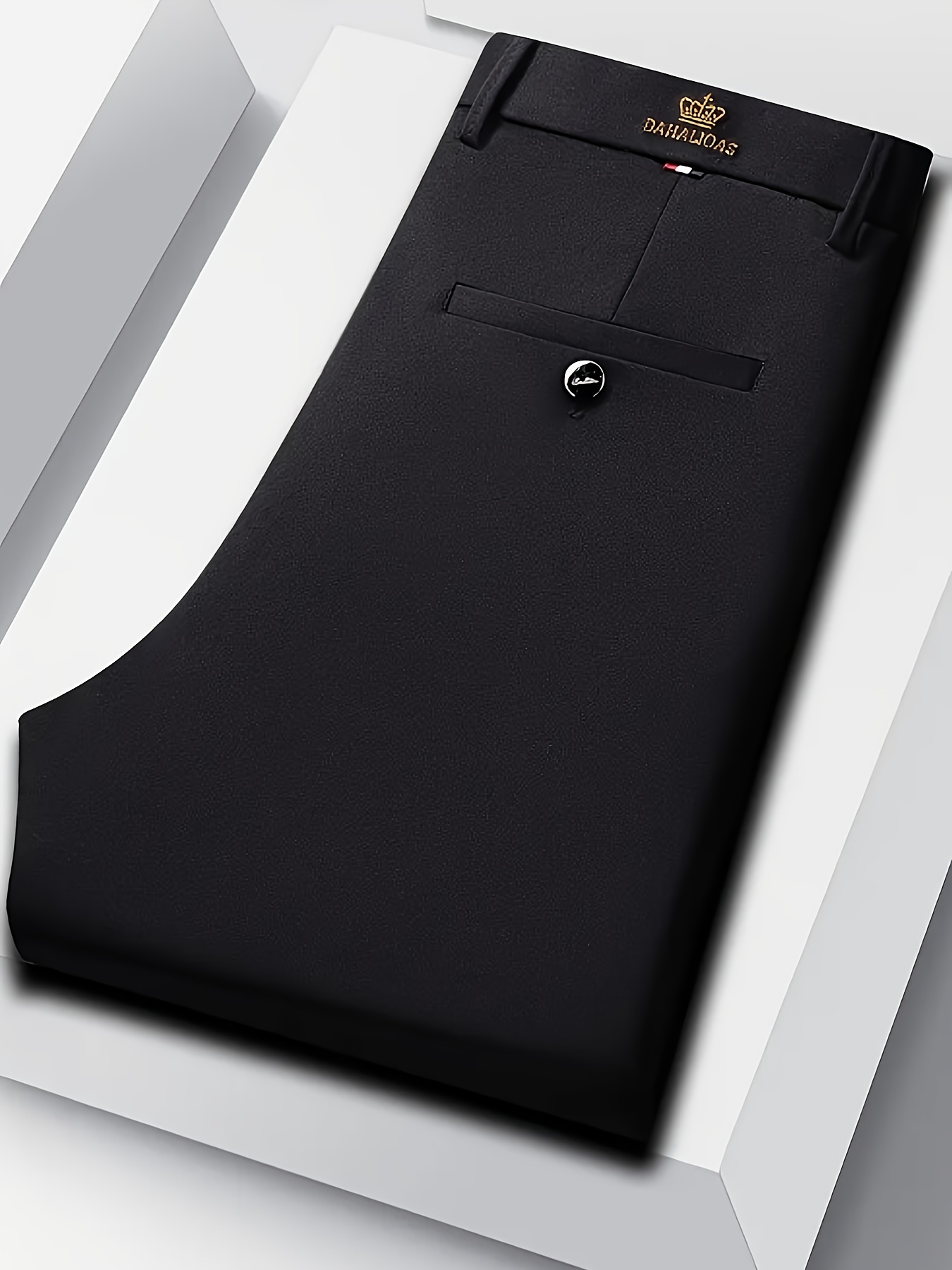 3pcs High-Elastic Men'S Business Casual Suit Pants, All-Season Wear, Wrinkle-Resistant, No Ironing Required, Professional Style, Classic Style, High-Quality Craftsmanship, Fashionable Men'S Clothing, Machine Washable