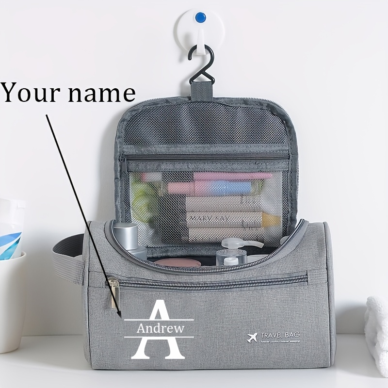 TEMU Bolsa Organizadora de y Cosméticos Personalizada con /Logo - Estuche de Maquillaje con Cremallera y Múltiples Compartimentos, Bolsa de Equipaje