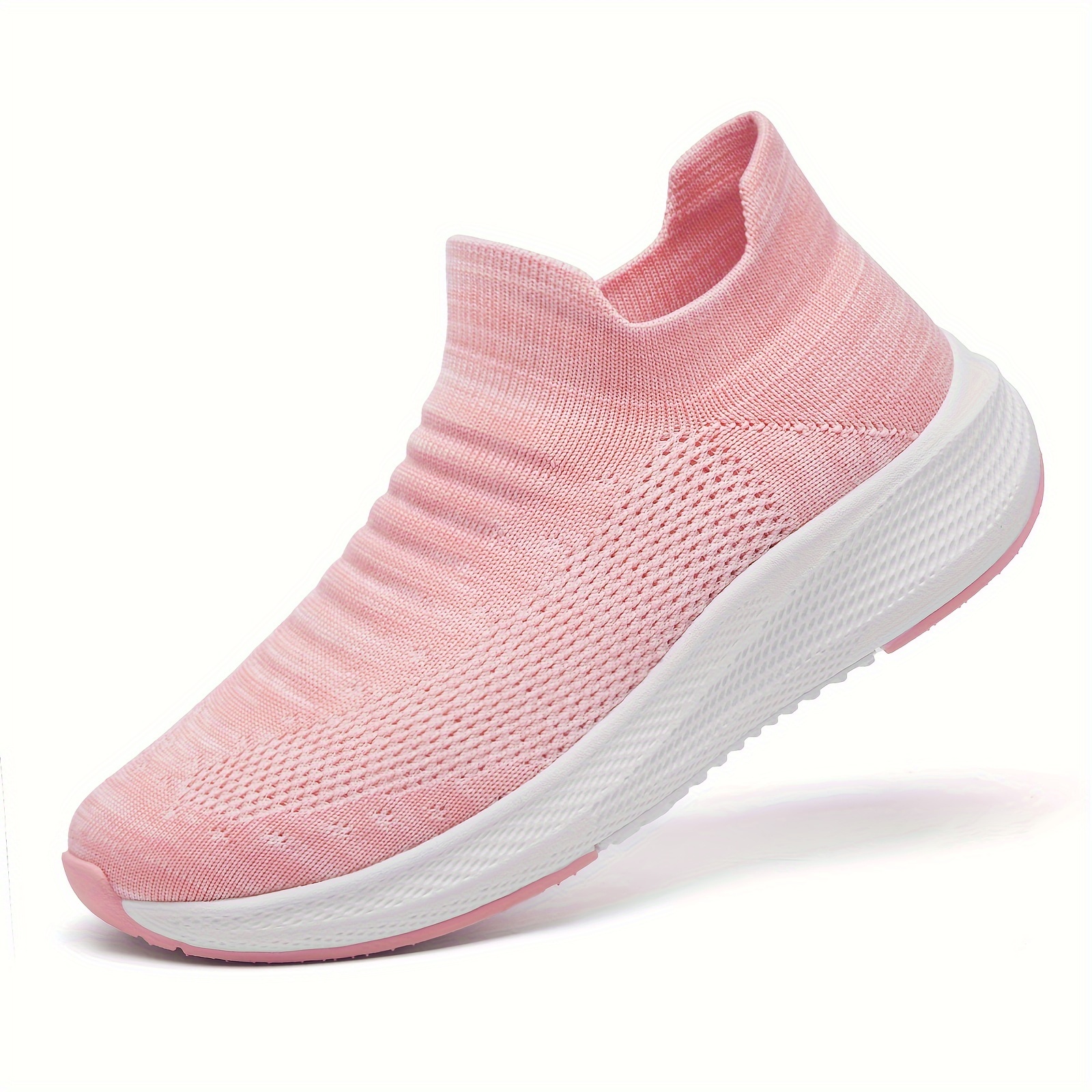 Womens Slip on Walking Shoes Comfort Lightweight Breathable Sock Shoe Non-Slip Mesh Casual Fashion Tennis Running Sneakers