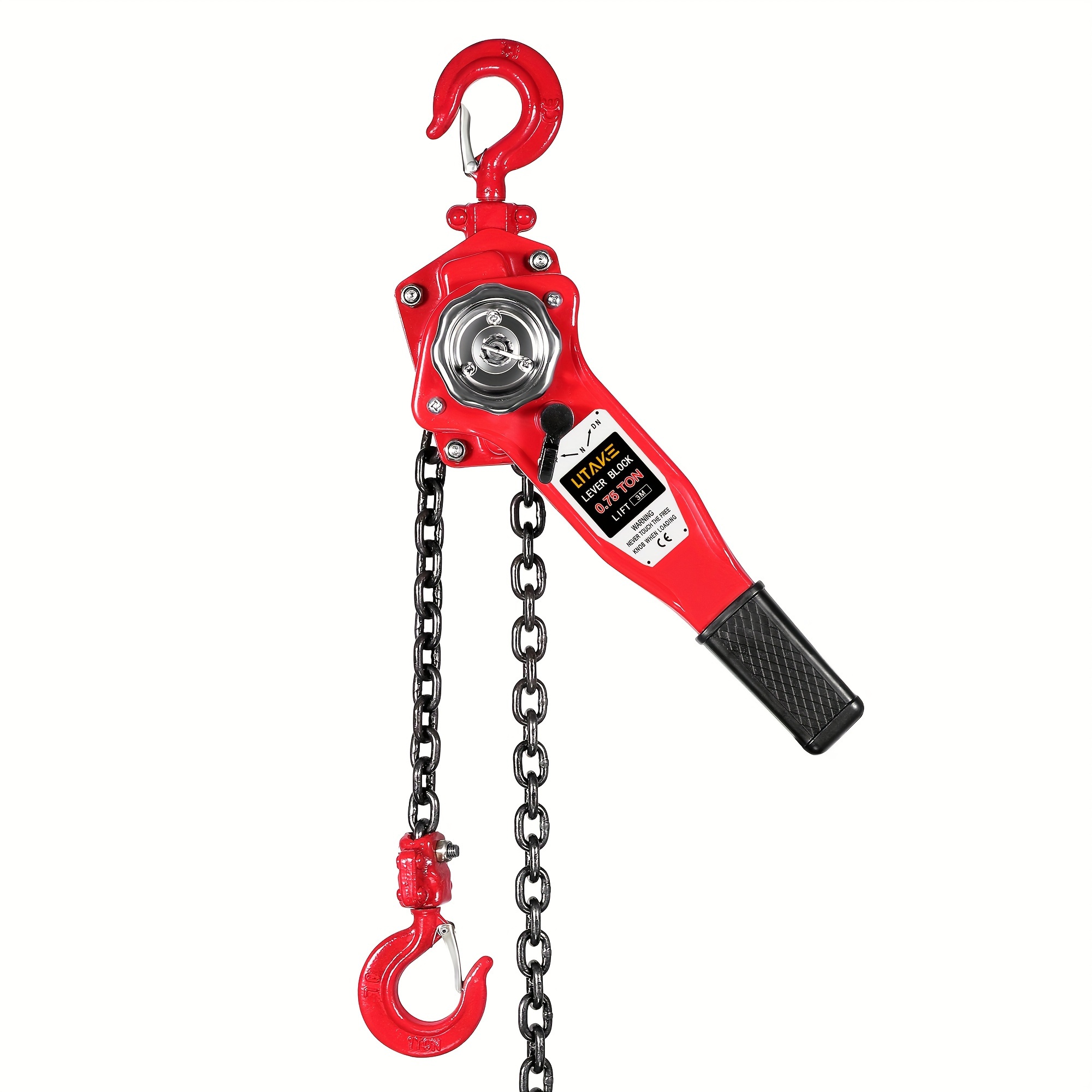 

Manual Lever Chain Hoist, 10 Feet Load Chain With 0.75-ton Capacity