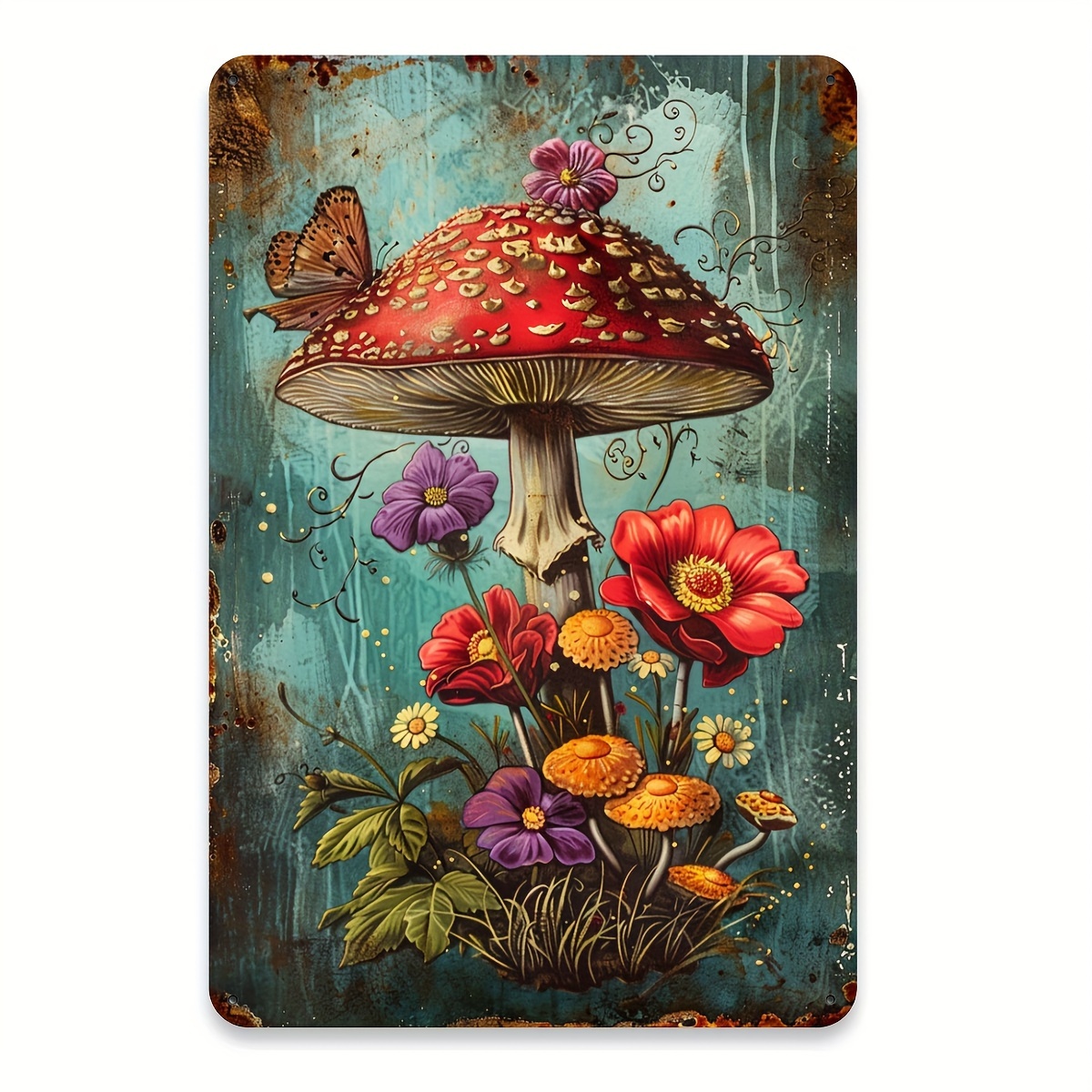 

& Metal Tin - 8x12" | Iron For , , Gym, , Or Decor |