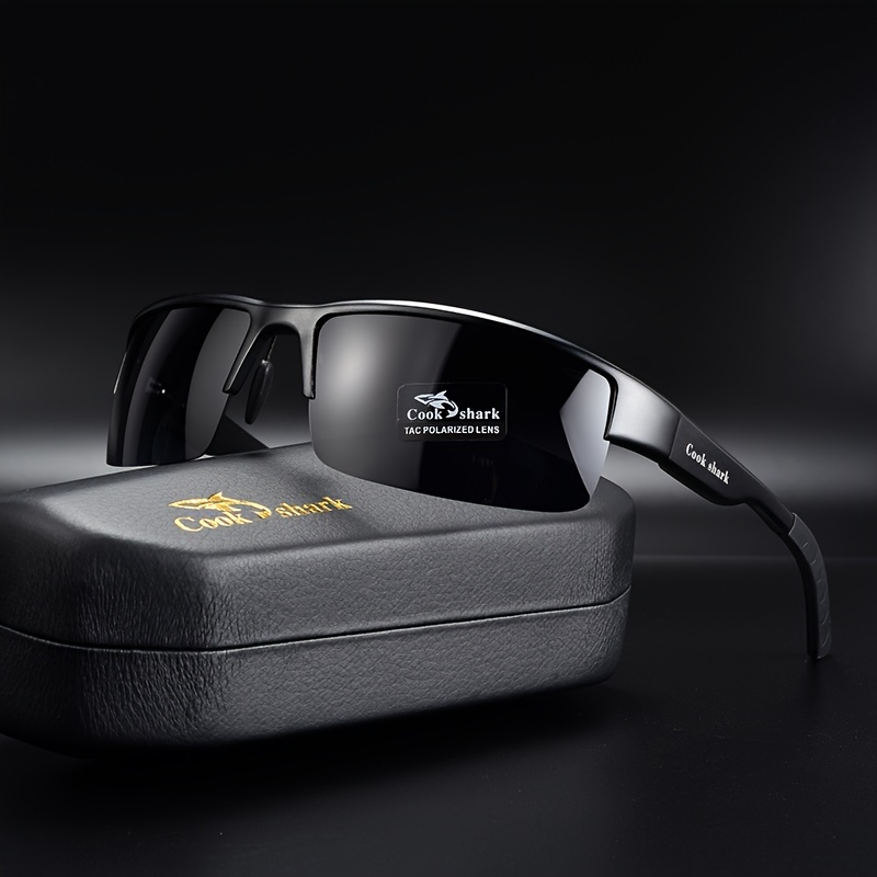 Polarized Color-changing Sunglasses For Men, Sporty Square Frame, Unique Outdoor Eyewear