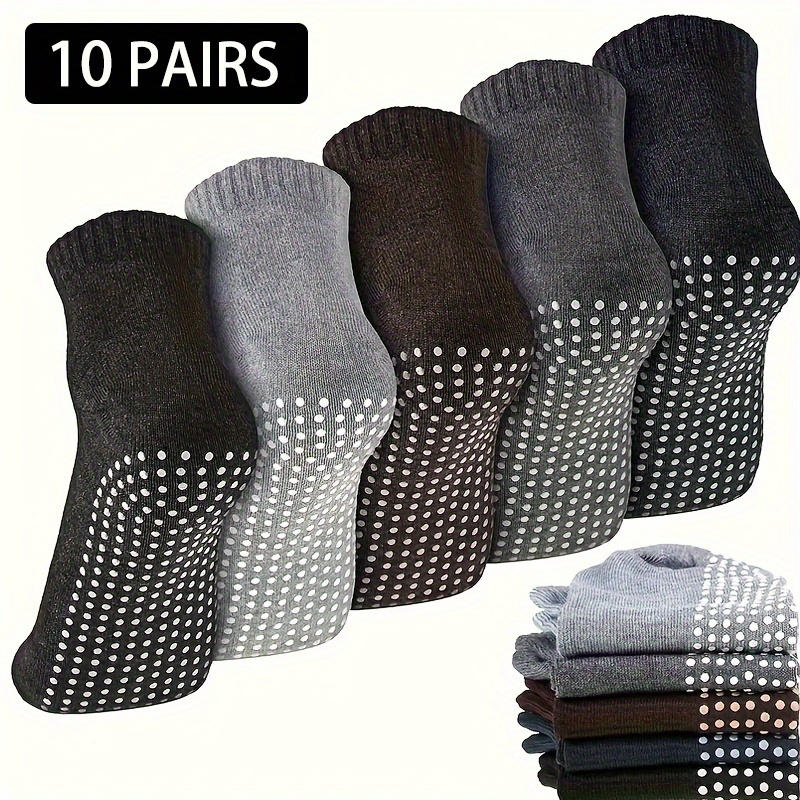E-shop 10 Paar neue, atmungsaktive und schweißabsorbierende einfarbige Socken für Frühling und Sommer, geeignet für Damen und Herren, mit rutschfesten