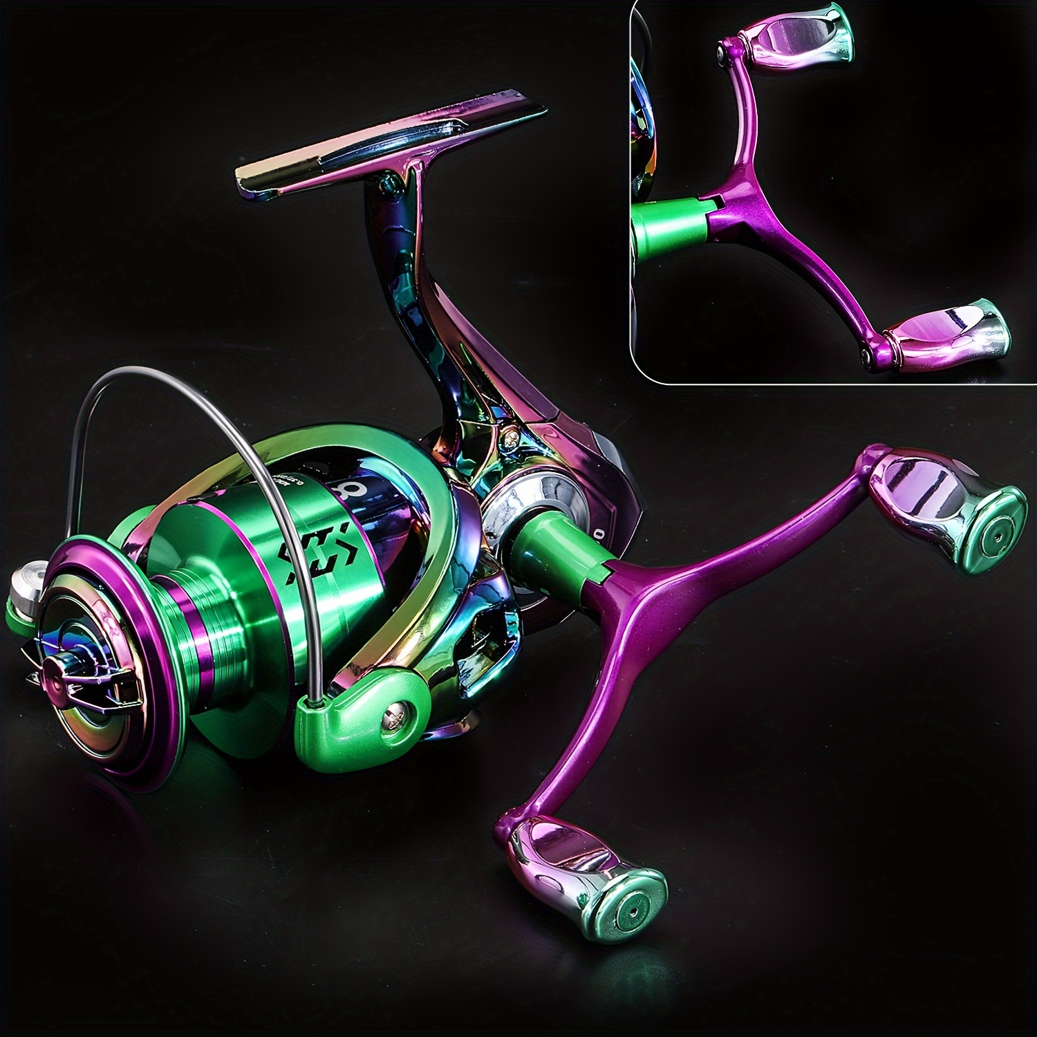 Sougayilang Colorful Fishing Reel Double Knob Grip Aluminum - Temu