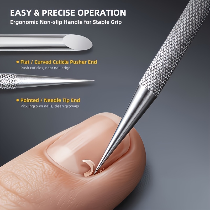 3pcs Dual-Head Stainless Steel Dead Skin Pusher Set