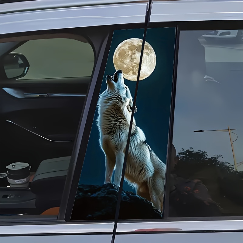 

[top-] 2pcs Wolf At Car Decals - B- Film, For