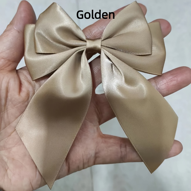 TEMU Krtata-6pcs Pack, Length 13cm 5.12inch, Krtata Brand Red Burgundy Black Golden Purple Double-ear Bows, Material Thickened And , Premium Bow With