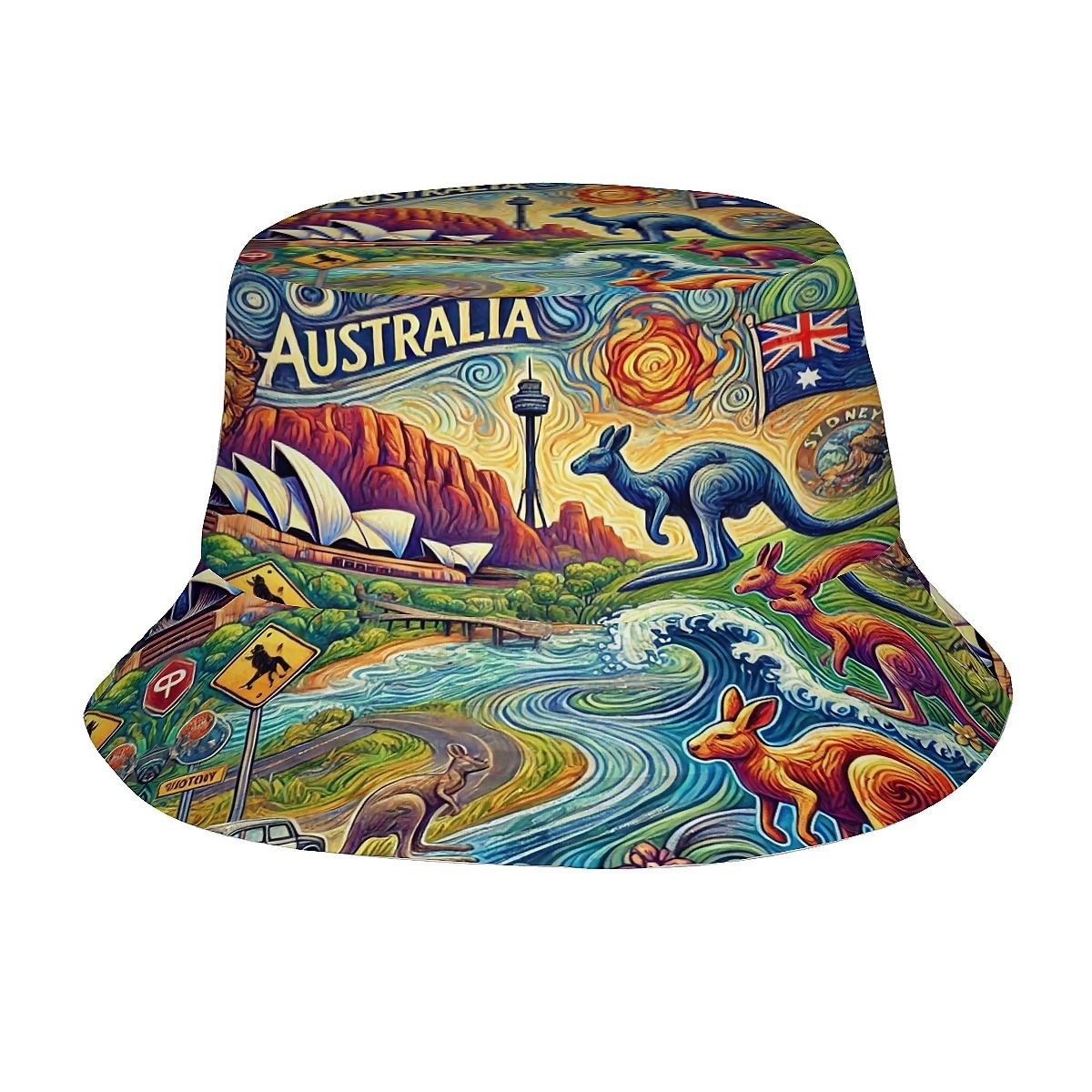 TEMU A High-quality Printed Bucket Hat With An Australia Day Theme, Suitable For Men And Women, The Beach And Outdoor Activities While Being Stylish