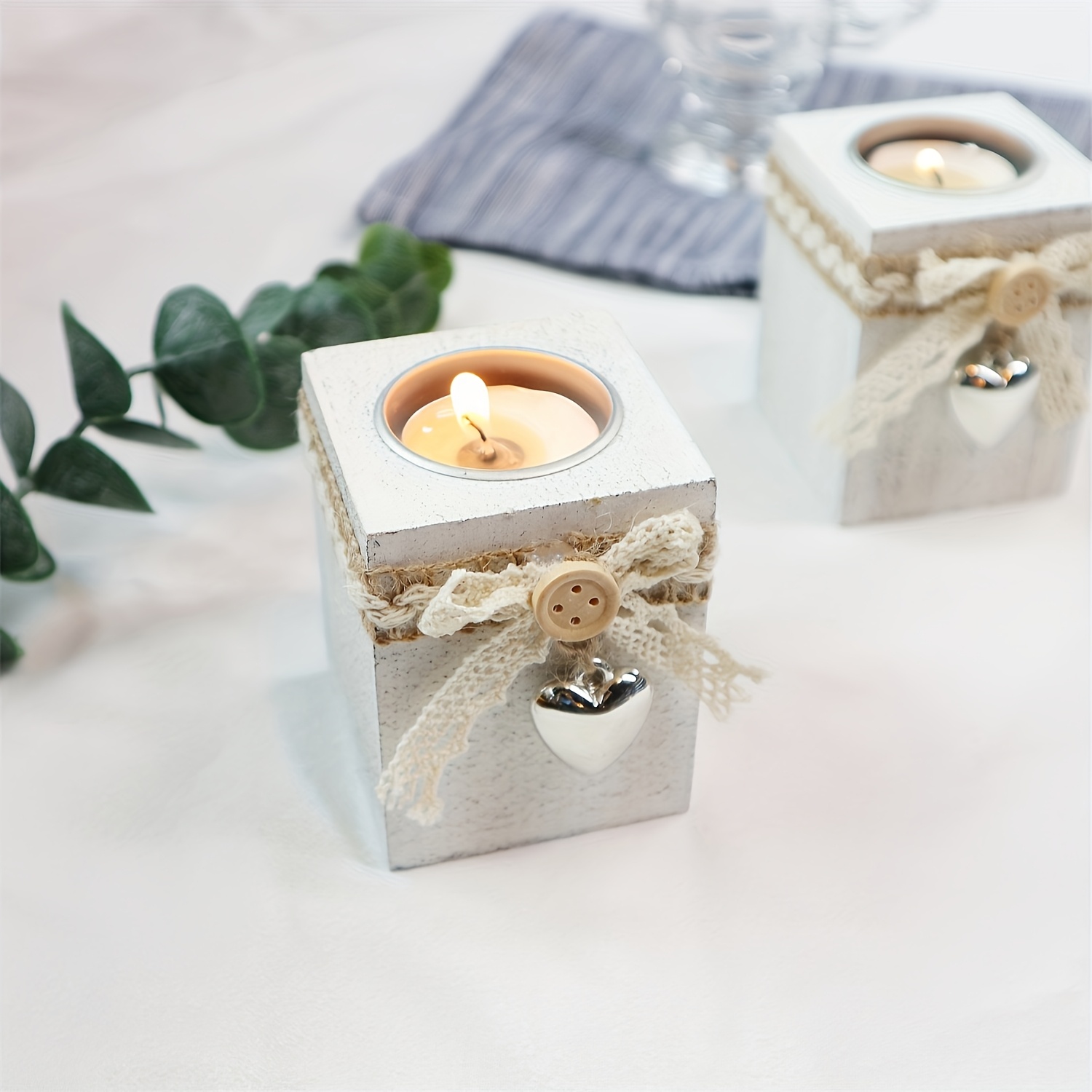 1pc Wooden Candle Holder Table Decoration