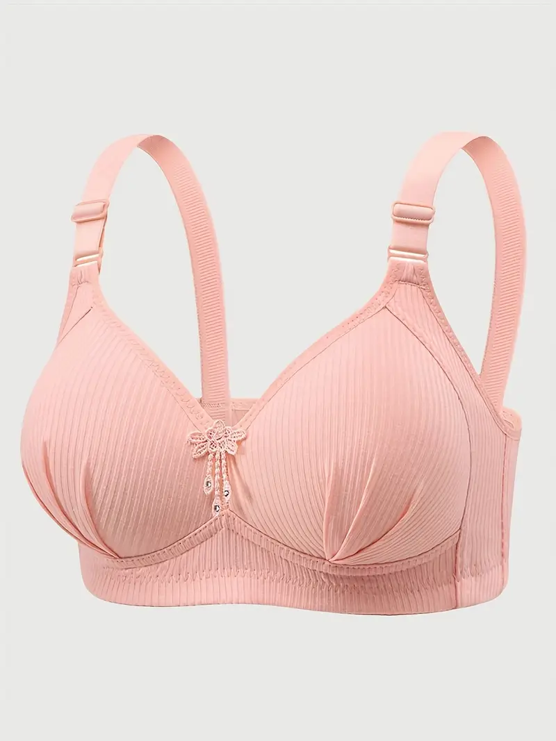 6 wireless bras for women with vertical and tassel details seamless and comfortable no detachable pads soft and breathable fabric in 6 colors black pink beige light green Product details 5