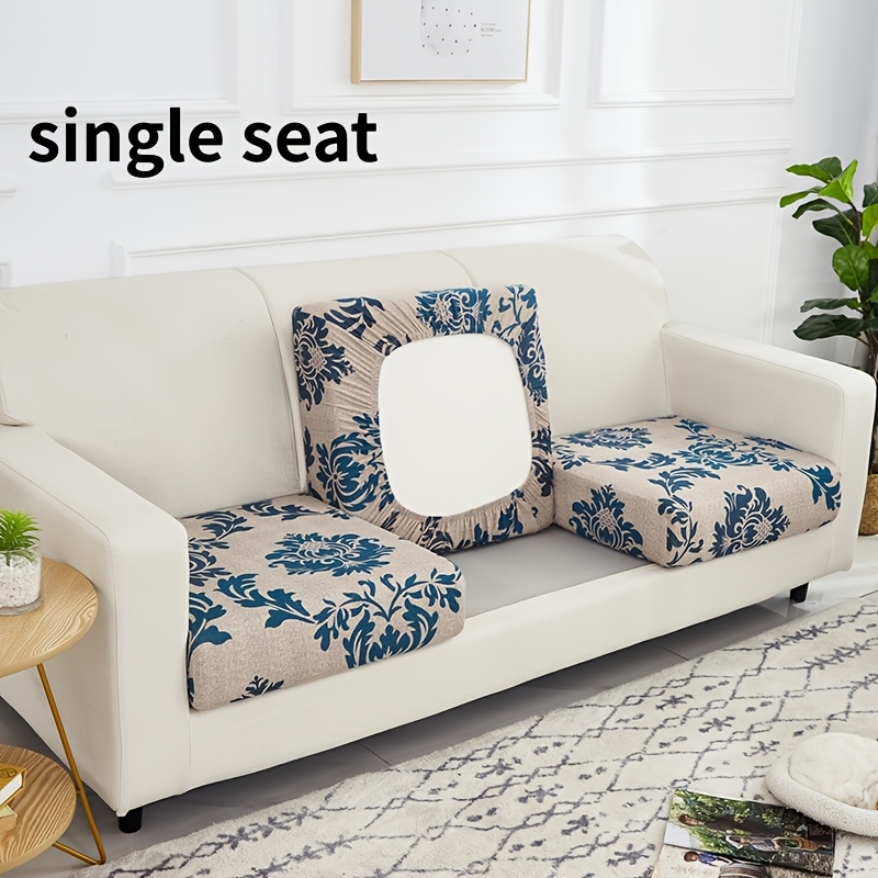 1pc Elastic Sofa Seat Cushion Cover Printed Sofa Cover Half Pack Couch Stretch Slipcover Furniture Protector 1/2/3/4 Seater