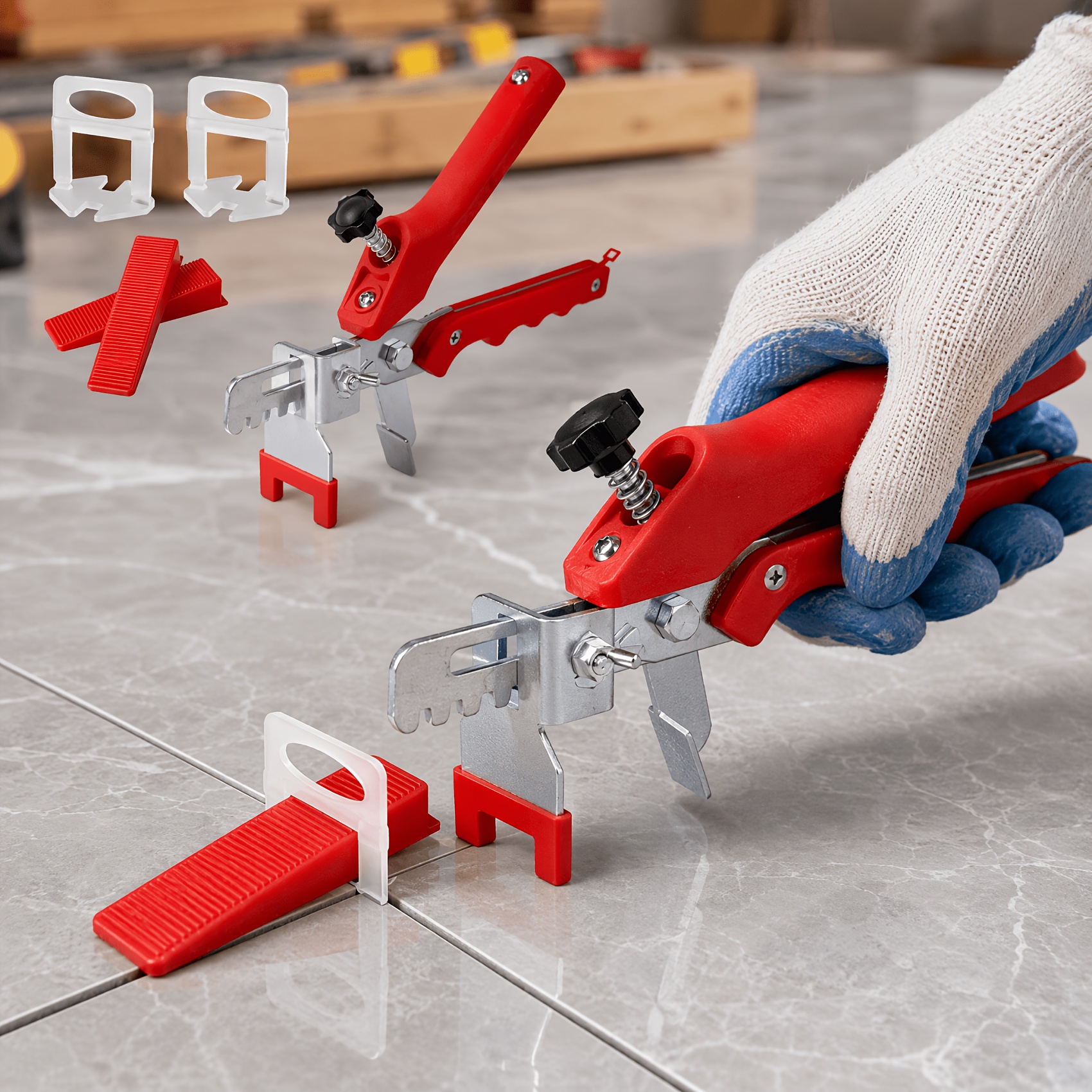 801pcs Tile Leveling System Full Set, Tile Cross-leveling Tool, Floor Wall Tile Laying Positioning Clips With Tightening Pliers Tool