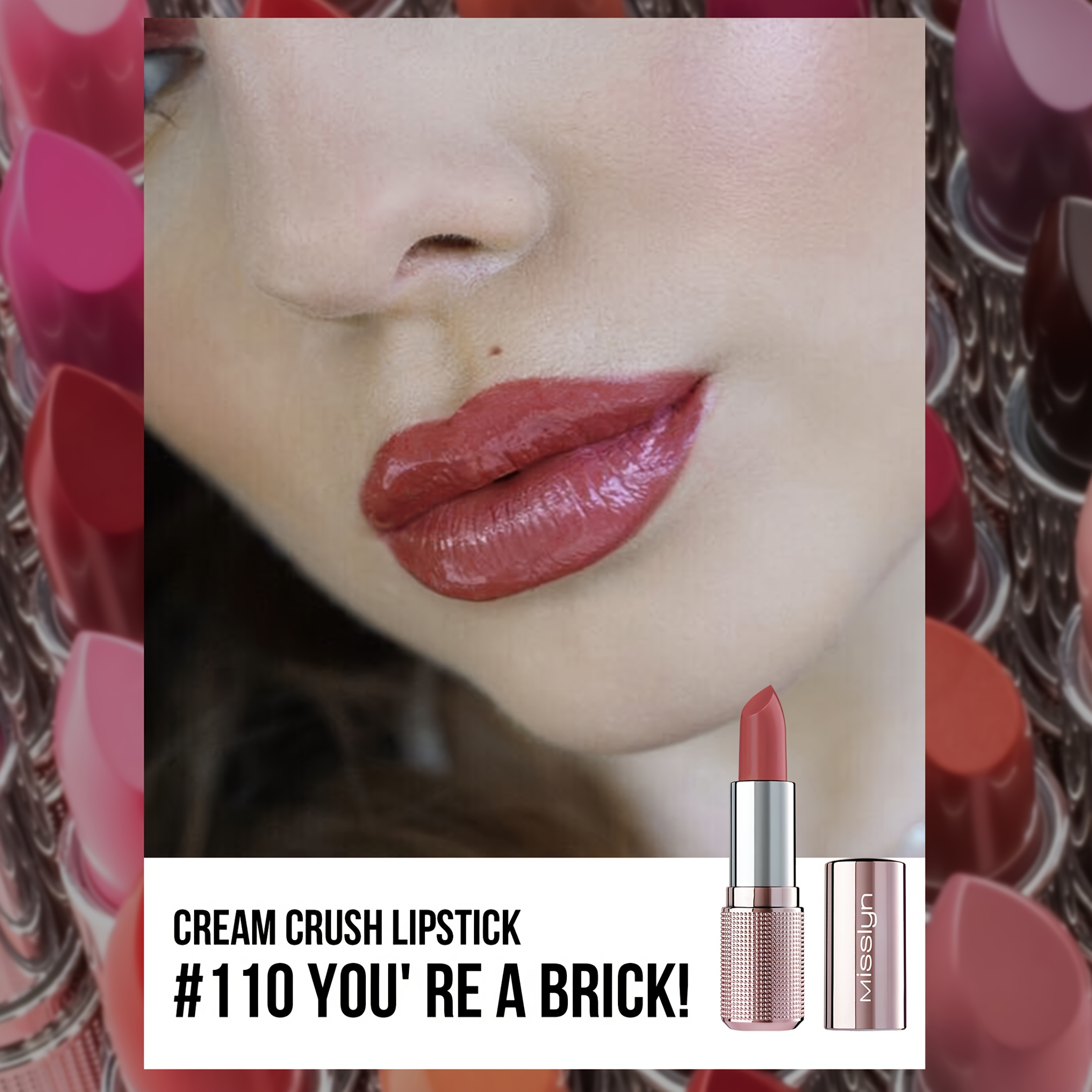 CREAM CRUSH LIPSTICK, Cream Effect, Matte, High Color Rendering, Moisturizing, Stain Resistant, Long-lasting, Portable, Party, Camping, Outdoors, Traveling, Gifts, Daily, Valentine's Day, Mother's Day, Back to School Essentials, Halloween, Christmas
