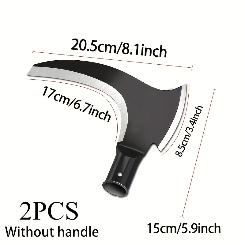 2件装高锰钢镰刀头 - 双刃，农业、草坪护理及修剪专用，牢固贴合 商品详情 9