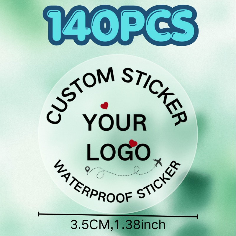 TEMU 1.38 Inches 3.5 Cm, Personalized Custom Stickers, Transparent Stickers, Customizable Transparent Stickers Printable Text/logo/picture,