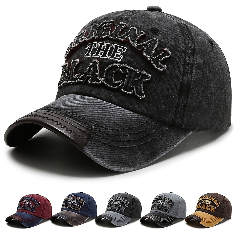 Casquette de baseball unisexe, casquette à lettres « THE BLACK », casquette à visière de style sombre, casquette à bord incurvé polyvalente pour sports de plein air, rassemblements et fêtes, taille réglable, fait un excellent cadeau Casquette de baseball unisexe, casquette à lettres « THE BLACK », casquette à visière de style sombre, casquette à bord incurvé polyvalente pour sports de plein air, rassemblements et fêtes, taille réglable, fait un excellent cadeau