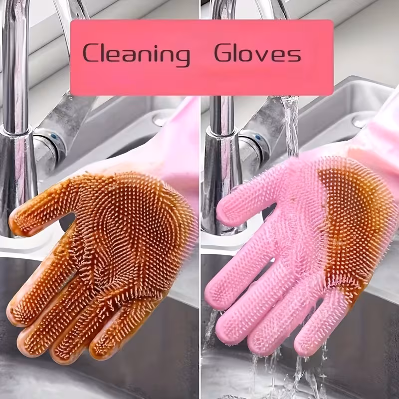silicone dishwashing gloves durable kitchen gloves for women suitable for bedroom and kitchen use Product details 1