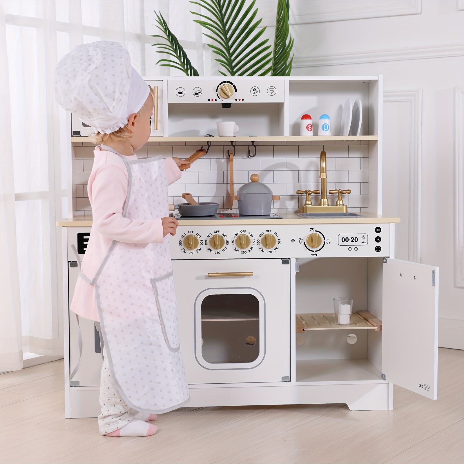 kids play kitchen set kitchen set kids play features Temu