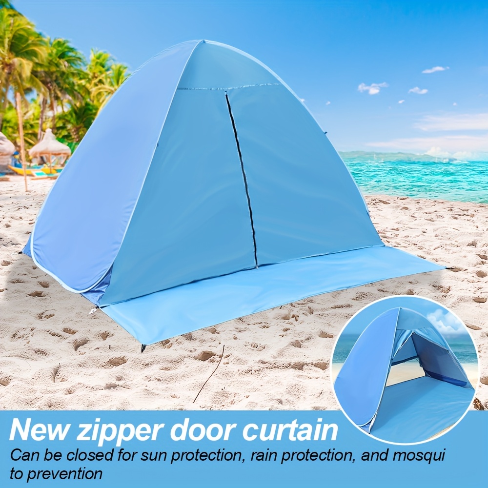 TEMU Xl Pop-up Beach Tent For 3-4 People: Portable, Lightweight & Camping, Picnics, Fishing & Hiking