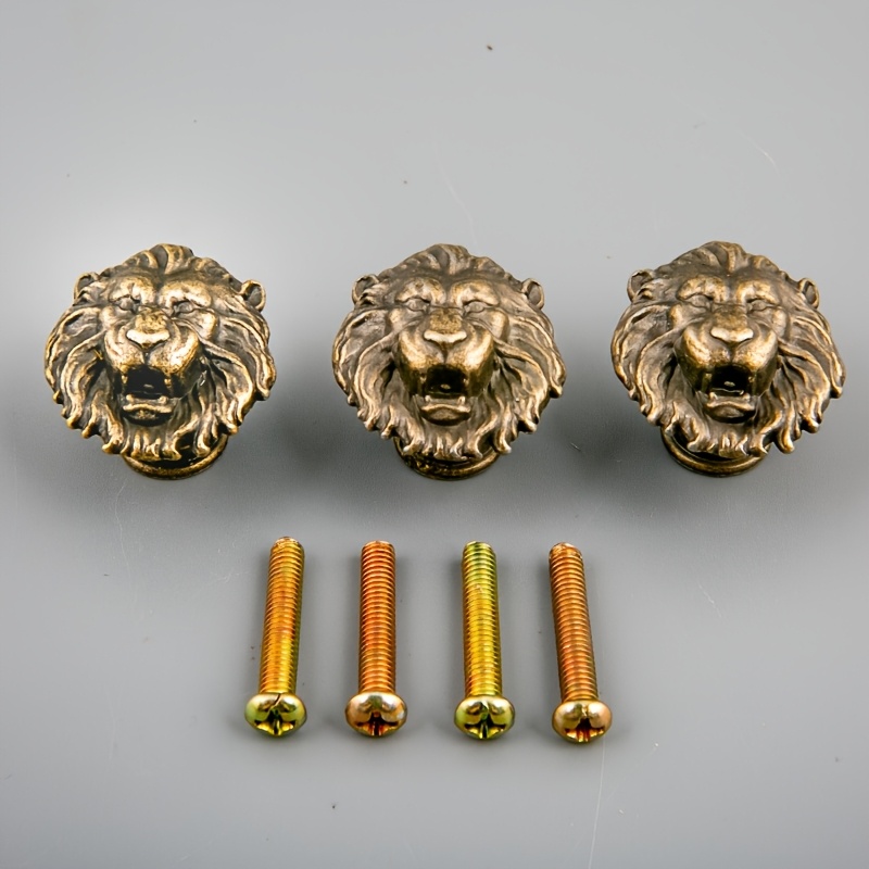Image of 7pcs (3 Handles + 4 Screws) / 9pcs (4 Handles + 5 Screws) / 13pcs (6 Handles + 7 Screws) With 4.2x22 Screws, Bronze Single Hole Wardrobe Handle, Cabinet Handle, Drawer Cabinet Door Handle