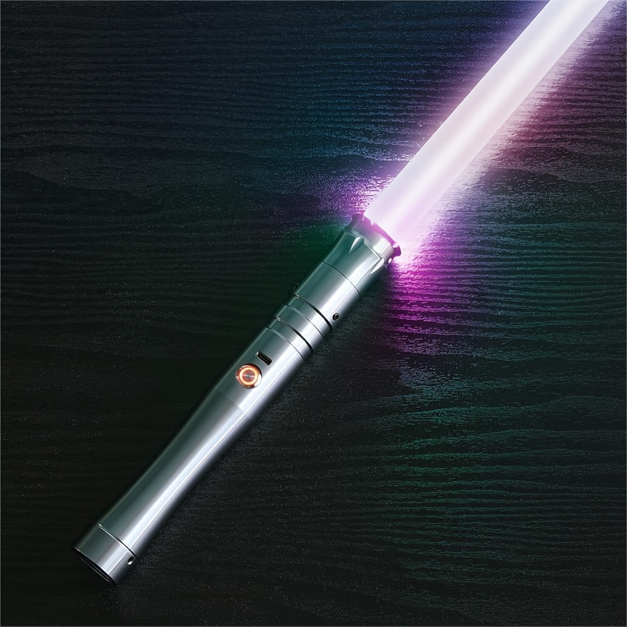 Sable emisor de luz emergente 2 en 1, juego de sables de luz retráctiles,  láser dual LED, mango realista para niños para el guerrero de la galaxia