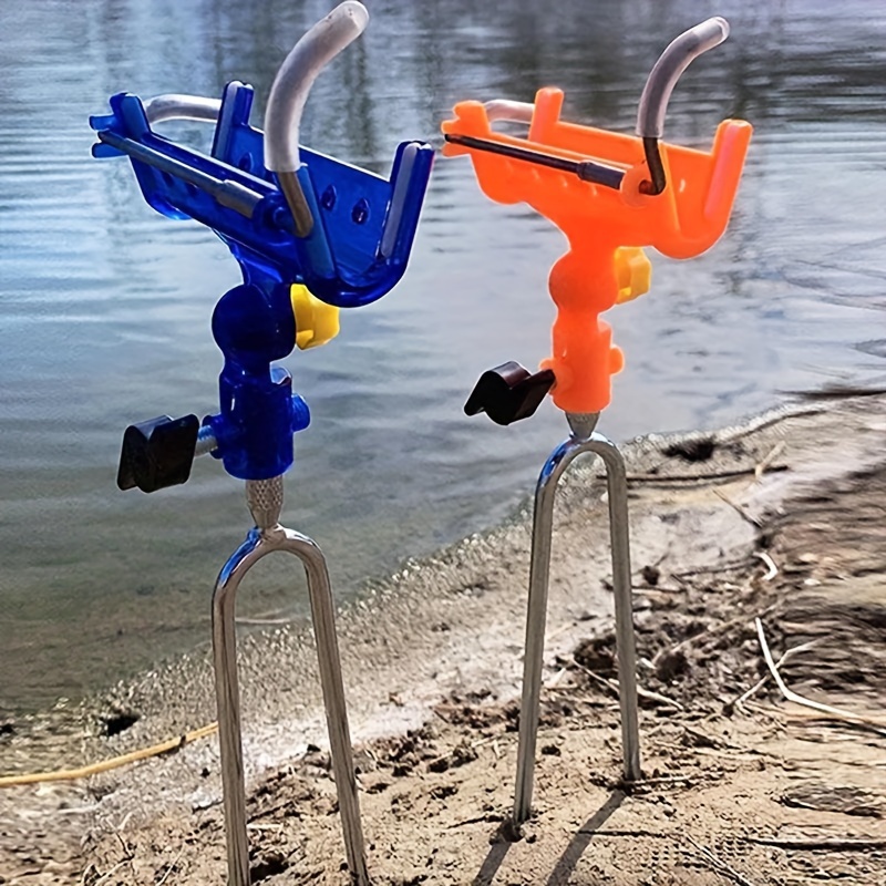 1pc 360° Adjustable Fishing Rod Holder, Self-Locking Plug-In Rod Holder,  Bank Fishing Rod Stand