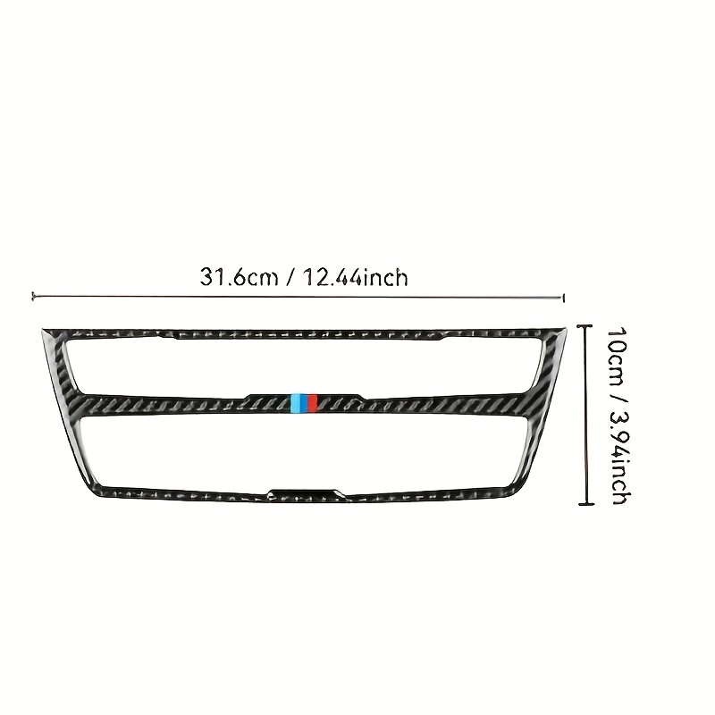 TEMU 1pc Car Air Conditioning Cd Panel Cover, Cd Panel Modification Upgrade Decorative Sticker, For F30 F31 F34 2013-2019 Models Center Console, Car