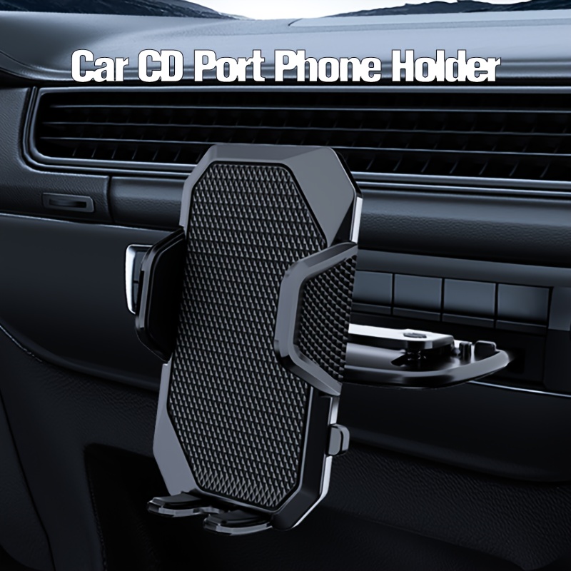 

Adjustable Car Cd Slot Phone Holder – Rotatable, Fit, , Textured Surface For , Phone Holder For Car