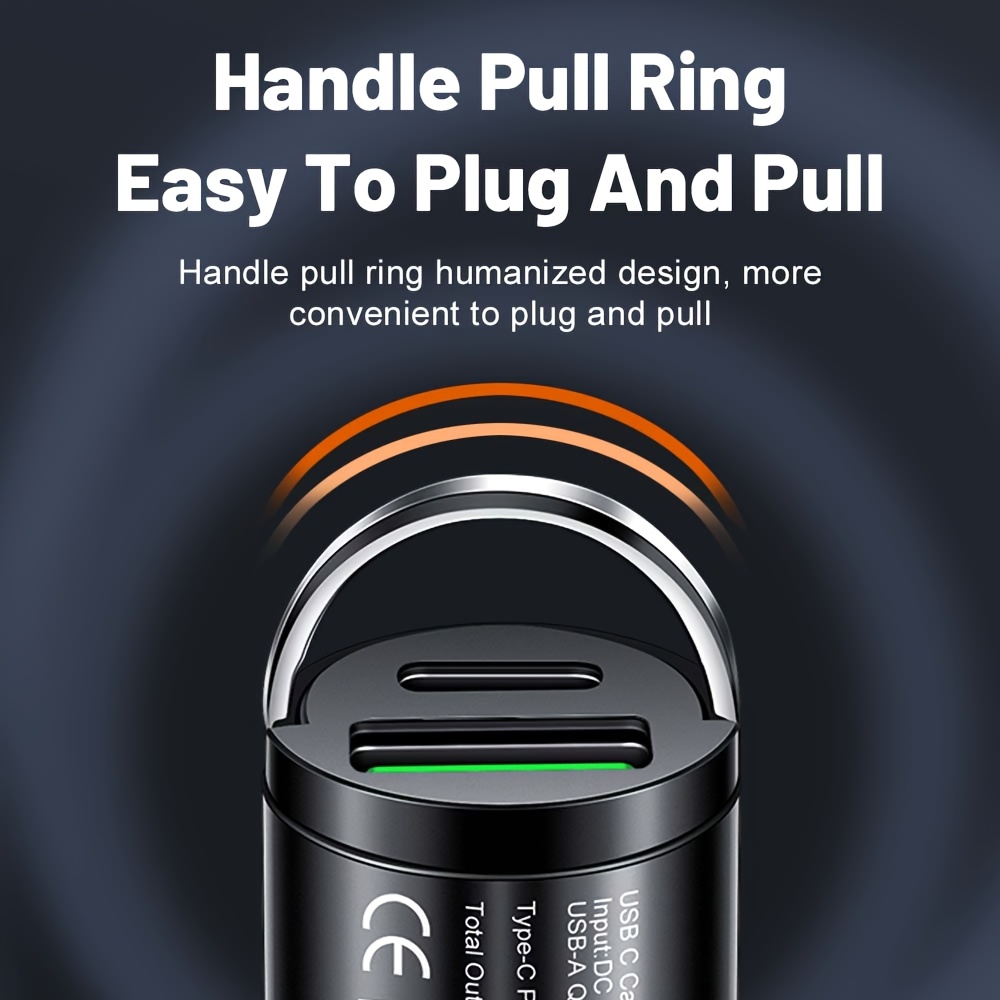   usb type-c 汽车充电器 qc4.0 pd3.0 usb 快速充电转接器双埠汽车点烟器适用于 iphone14/13/12 适用于 ipad 适用于三星 商品详情 1