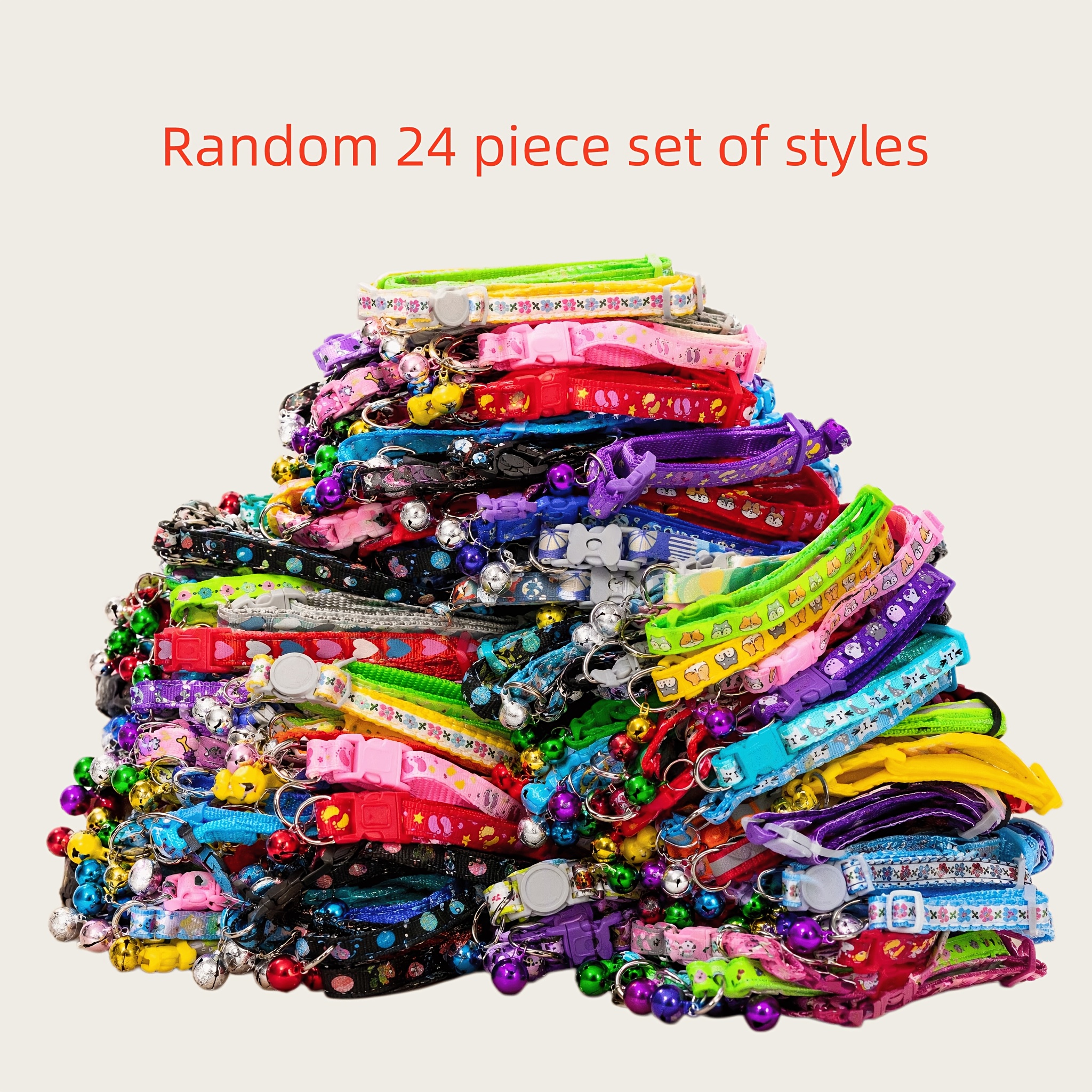 TEMU Lot Aléatoire de 8/16/24 pièces, pour Animaux de Compagnie, Plusieurs Couleurs et Styles, Réglables, Cadeau de Luxe Léger pour Chiens et Chats,