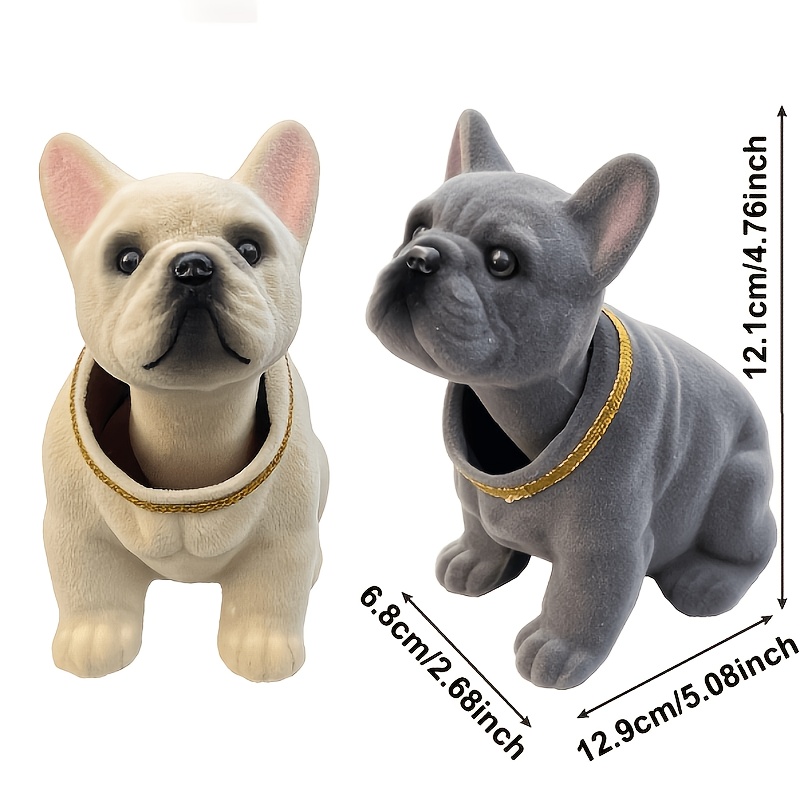 TEMU 2pcs Set, Creative Textured Flocked Nodding Ornament, Car Dashboard Decoration, Car Interior Accessory, Living Room Entryway Tv Cabinet Craft
