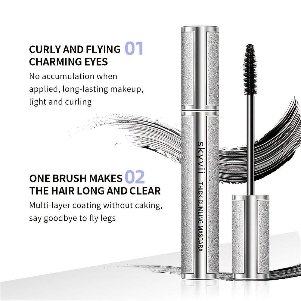 Lengthening Mascara for Lifting, Curling, Lengthening, and Volumizing - Waterproof, Sweatproof, Long-Lasting, Smudge-Proof, and Smudge-Resistant Base Mascara