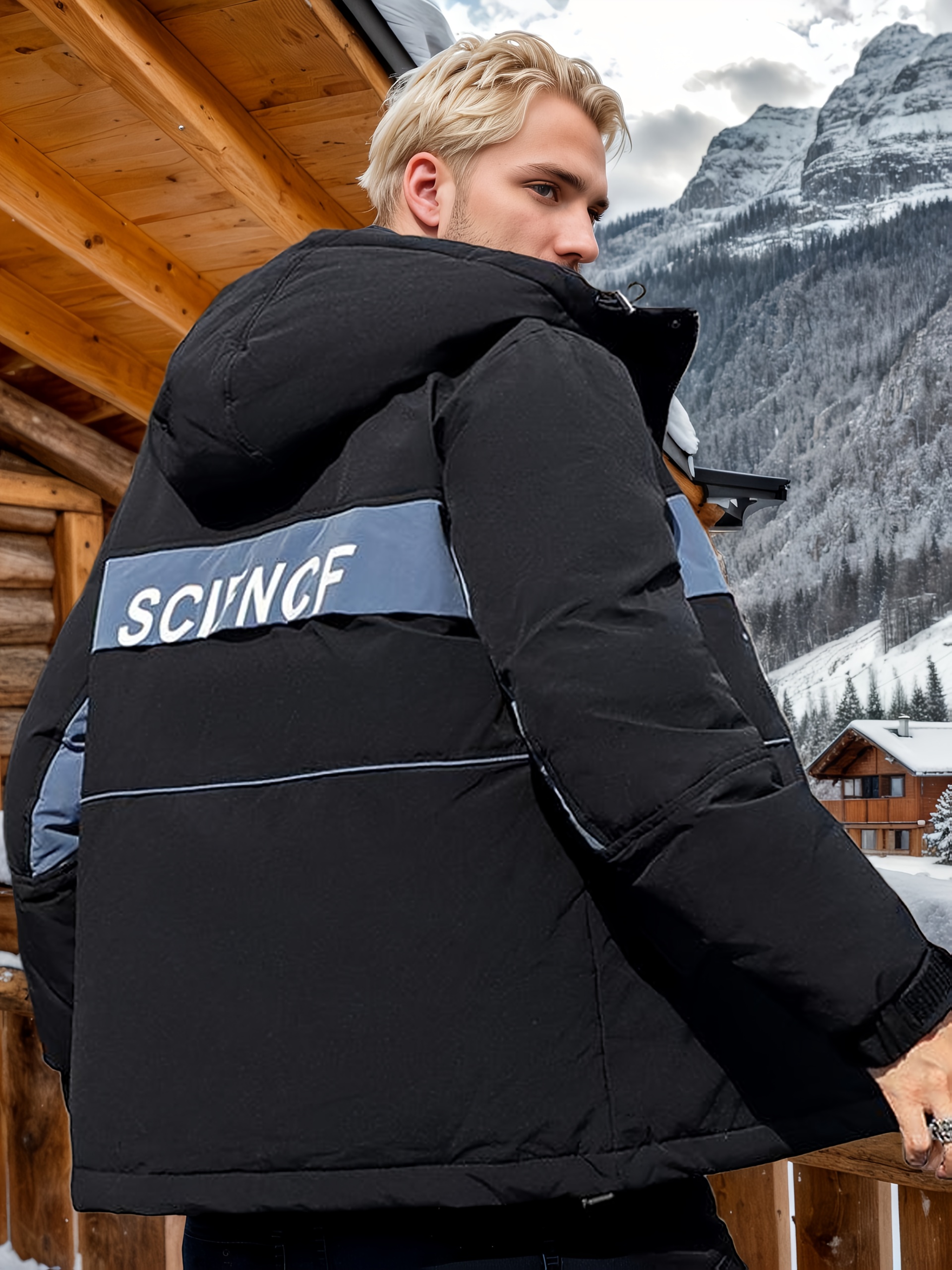 Men's Autumn/Winter Hooded White Duck Down Jacket