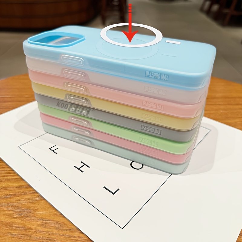 Phone Case: Casing for Honor 600 Pro 5G White Circular Macaron Color Phone Case Frosted Soft Feel 2-in-1 Layered Design Shockproof Protective Cover