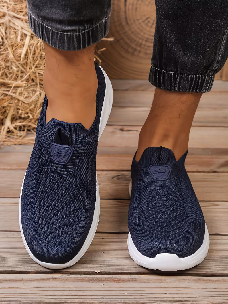 mens knit slip on casual sneakers lightweight ideal for daily commutes weekend trips versatile easy on shoes Product details 13