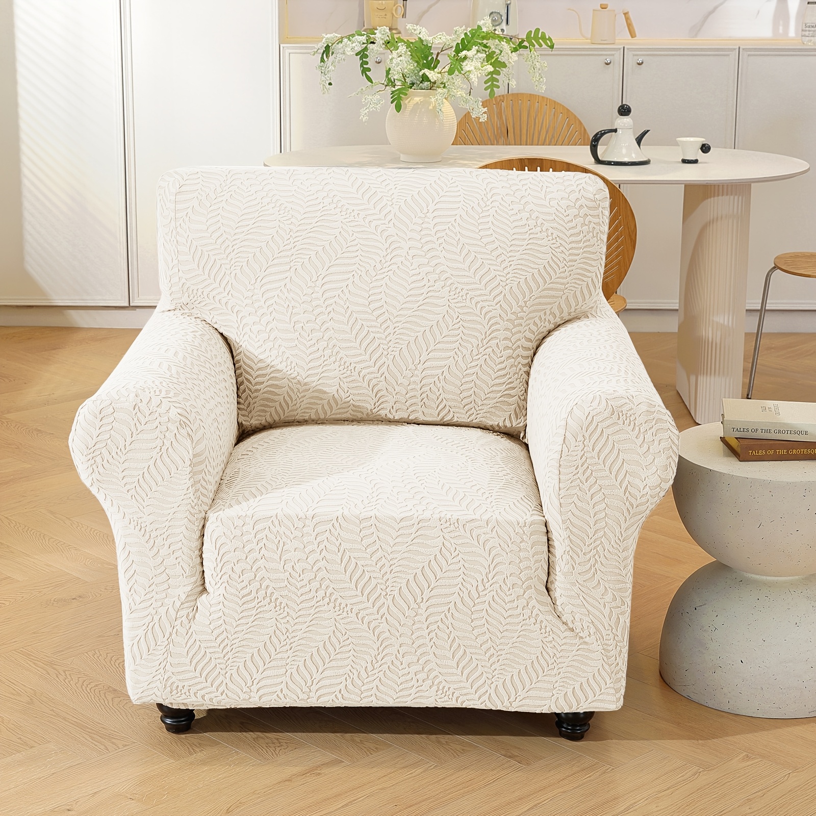 TEMU de sofá de cobertura total de jacquard estilo europeo/americano, juego de de sofá elástica para salas de estar del hogar, resistente a los