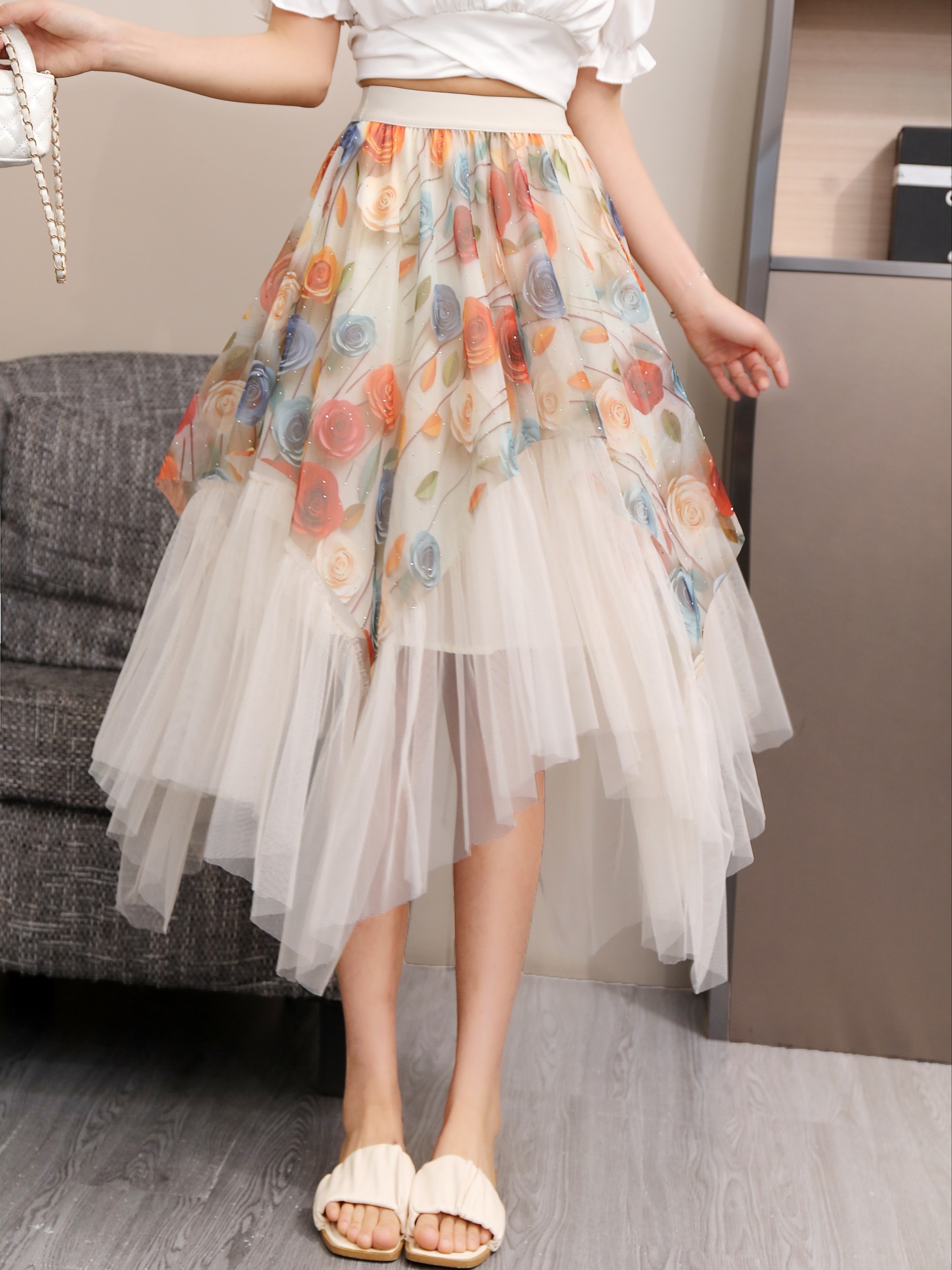 Campana Gonne Con I Fiori Gonne Gonna Plissettata A Fiori TWINSET