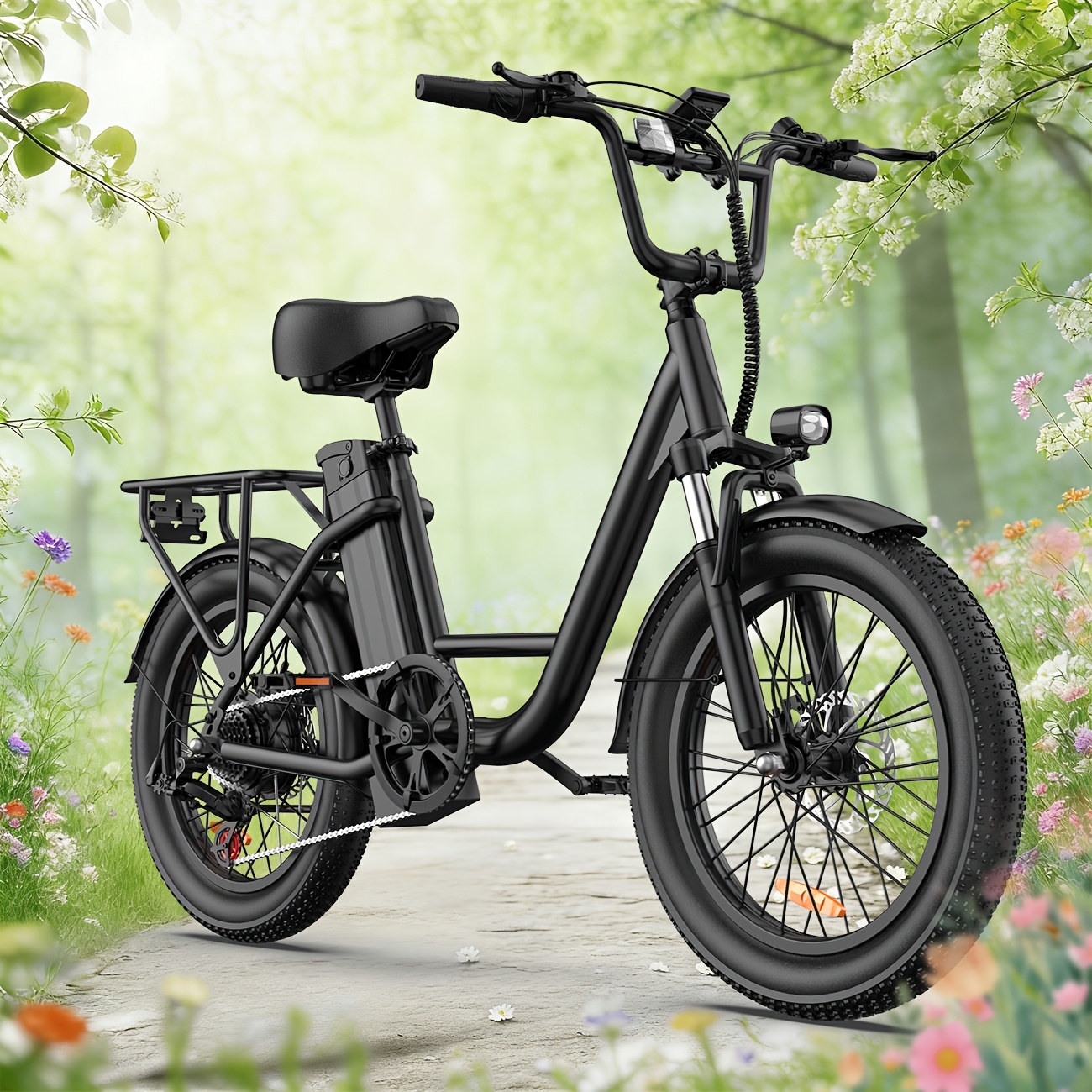 Image of The E20 -bike Features A 48v 15.6ah Battery That Offers A Range Of 110km And Is An 80n., Making It Perfect For Your Weekend Camping . With Full Suspension And Tires
