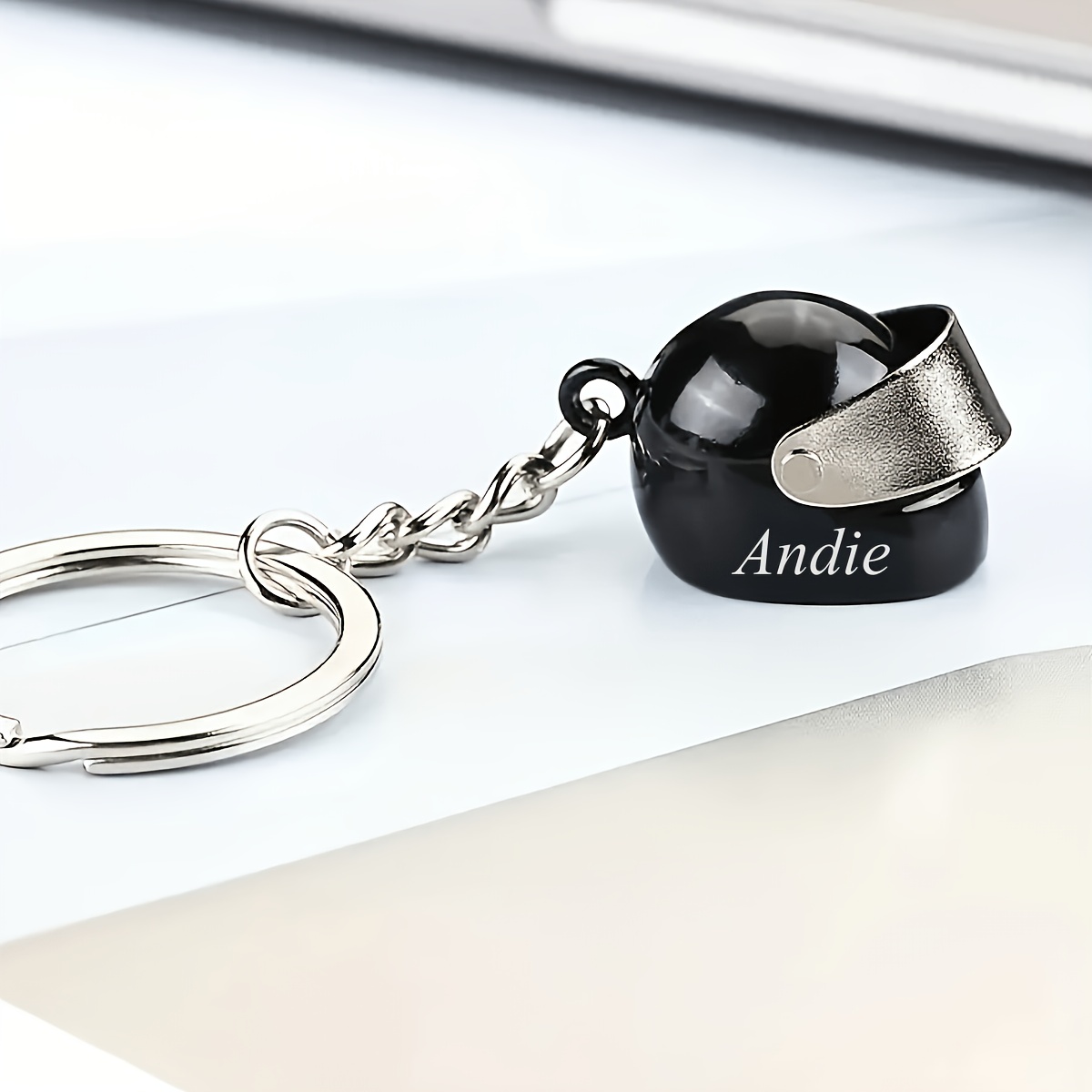 TEMU A Motorcycle Keychain With Customizable Text, Perfect For Any Occasion. It Makes A Stylish Backpack Accessory And Is An For A Holiday Gift
