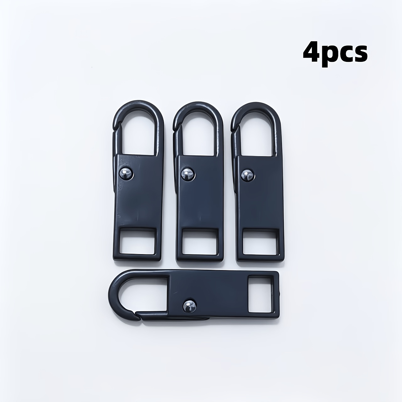 TEMU 4pcs Quick-fix Zipper Pulls, , Zipper Sliders For Luggage, Jackets, Backpacks, Boots, Detachable Hooks, Durable Repair Kit