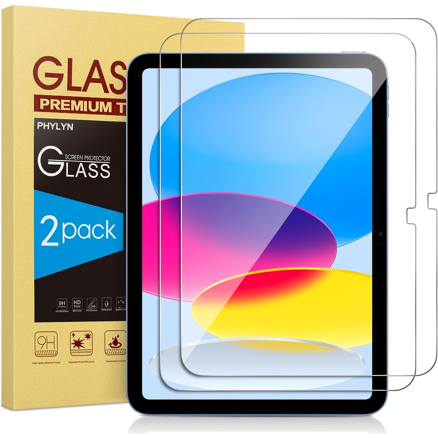 

Phylyn 2pcs Tempered Glass Screen Protector For Ipad Pro (10.9"/11"), Air (10.9"/11"), And Mini (6/7 Gen) - Ultra Clear, Resistant,