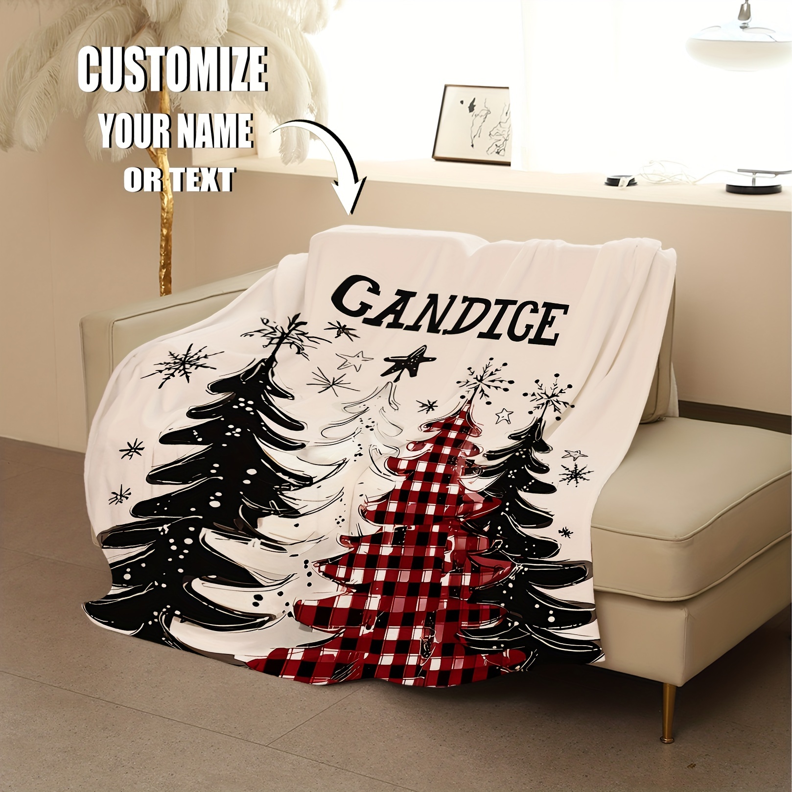 

Personalized - Fleece Blanket , , , For & Bed -