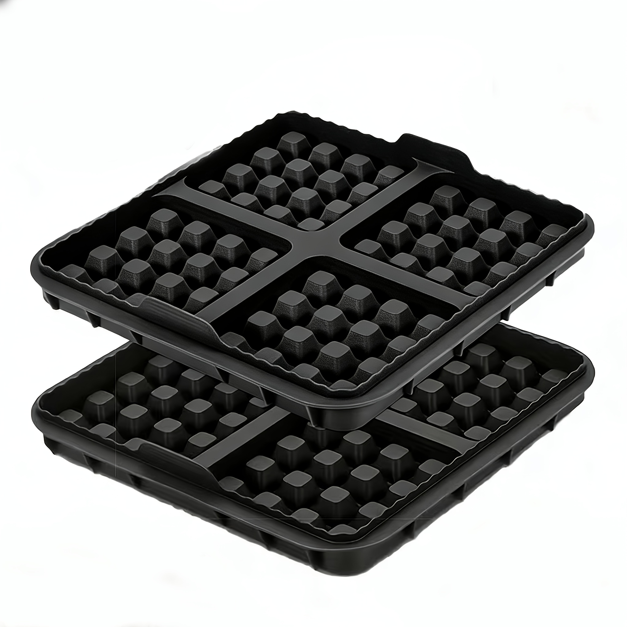 2pcs Square Waffle Molds - Baking Pans Fit Most 4-7qt Air Fryers | Reusable , Pancakes And | Dishwasher Safe