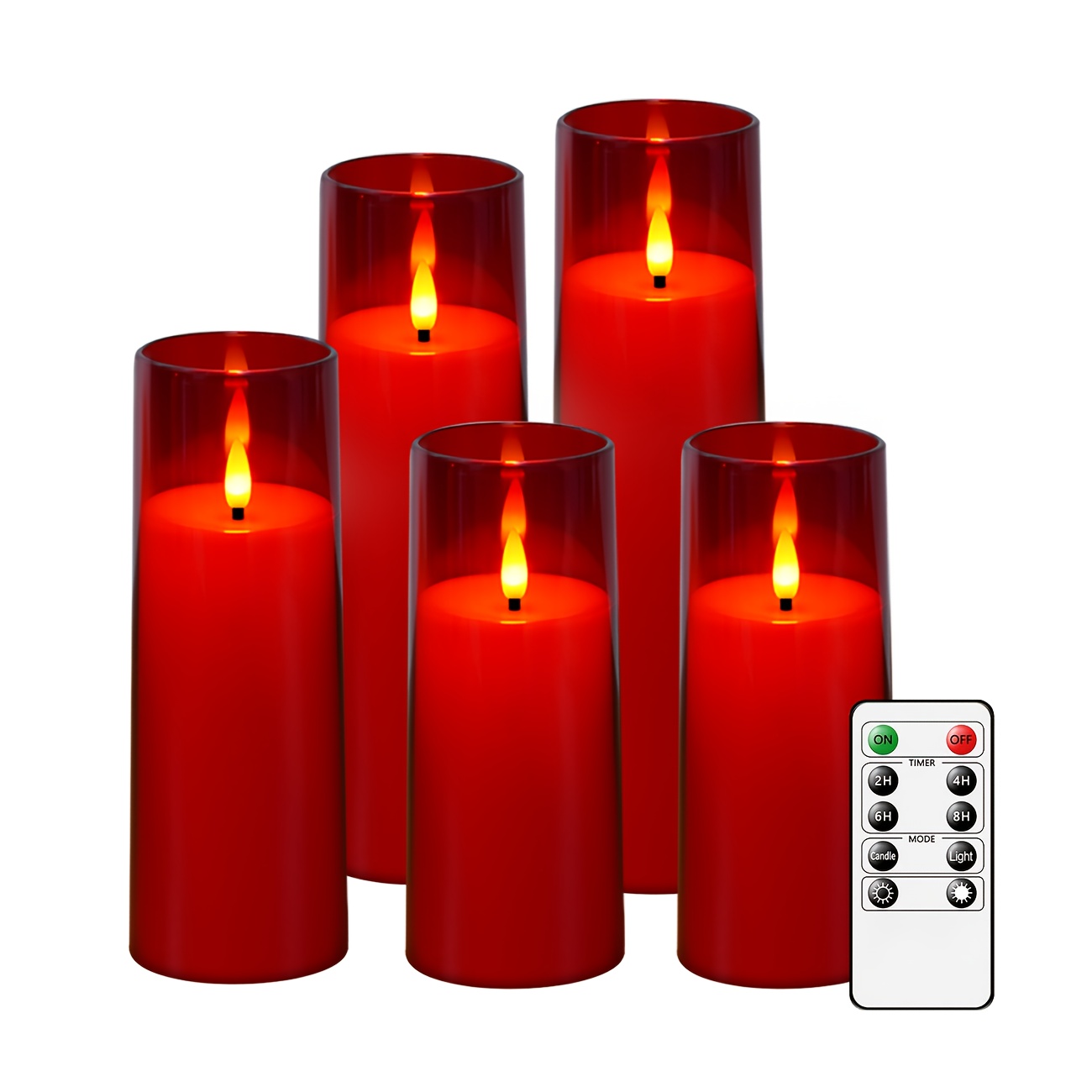 Candele Elettriche Effetto Fiamma Candele LED Ricaricabili Con Telecomando - 6 Pezzi, Senza Fiamma, Timer, Perfette Per Decorazioni Casa, Matrimoni, Natale E Halloween Decorazione Casa Candele Realistiche