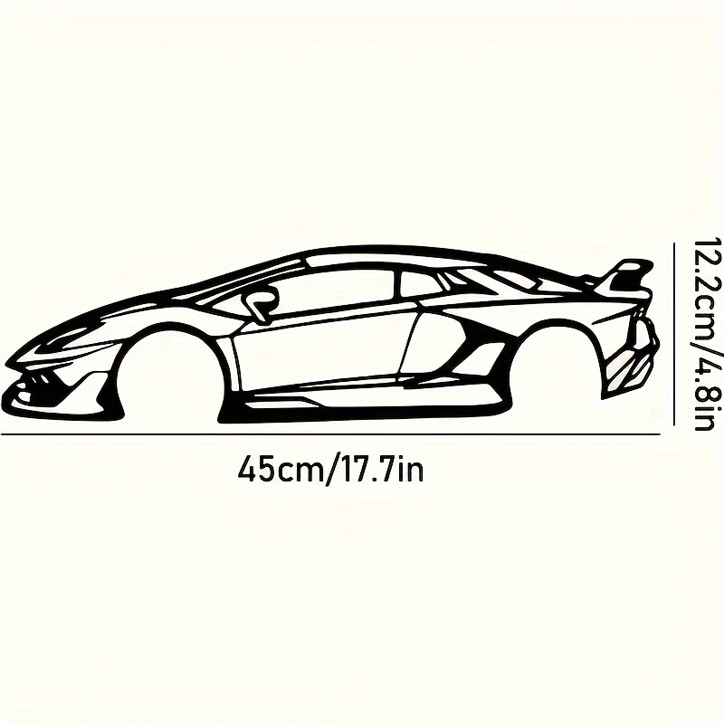 TEMU [1pc Metal Racing Car Wall Art] Iron Silhouette Wall Art, Metal Racing Car Cutouts, Modern Geometric Wall Decor, For Car Enthusiasts, Indoor Bedroom Home Outdoor Decoration Gift