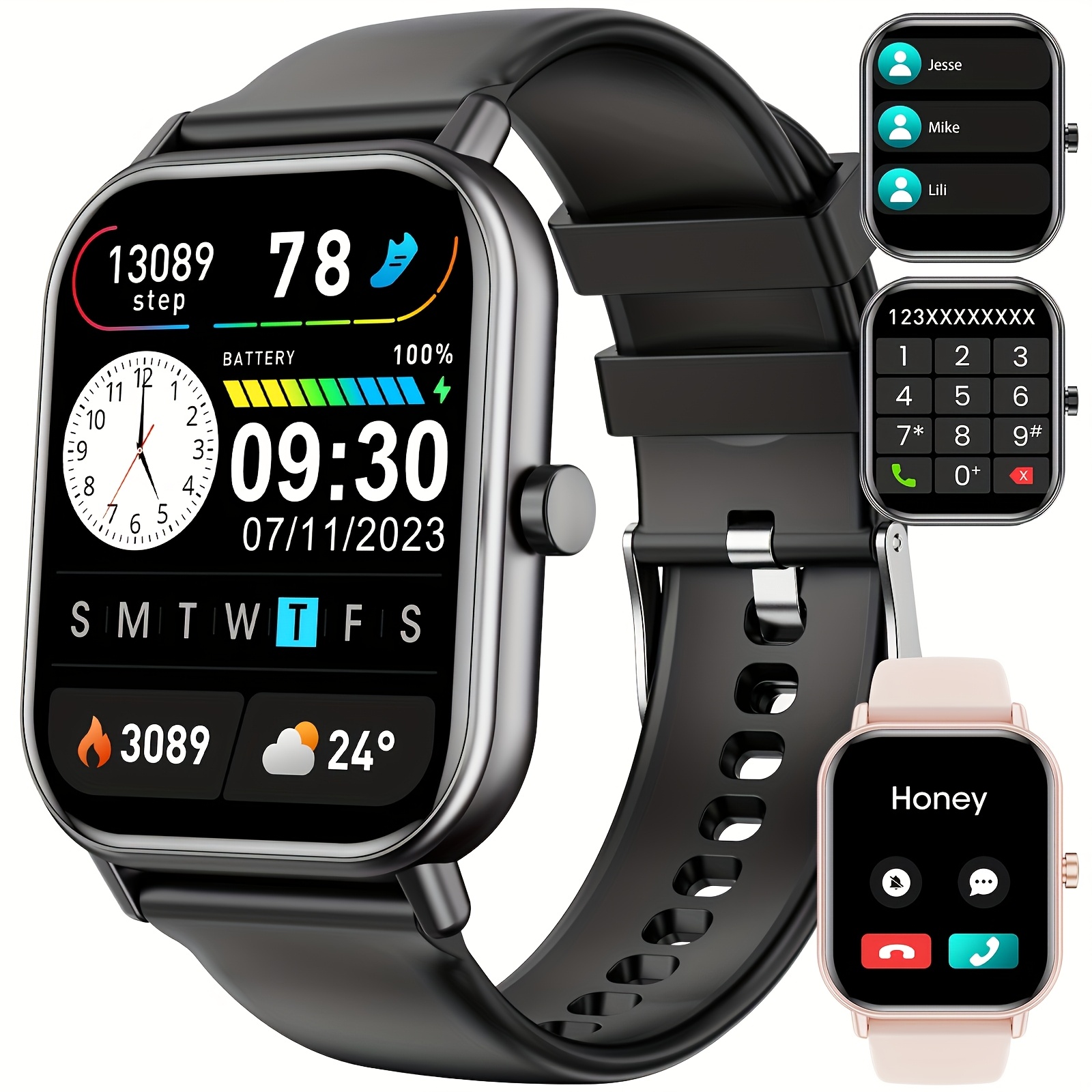   smart watch for men and women   built in smart watch answer make calls 1 85 inch     100   activity   sleep monitor ios and   compatible